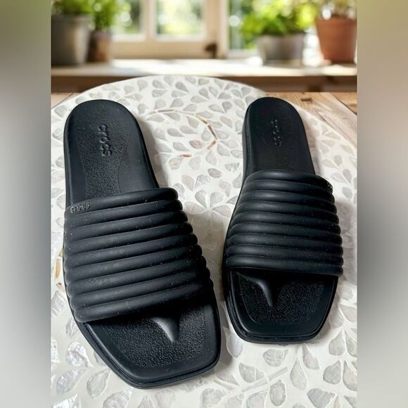 CROCS Women's Miami Slip On Slides Sandals - Picture 5 of 14